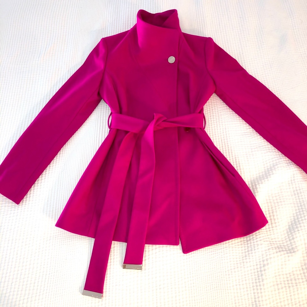 Ted Baker- short belted wool wrap coat
